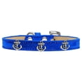thumbnail image 1 of Silver Anchor Widget Dog Collar Blue Ice Cream Size 14, 1 of 2