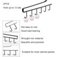 thumbnail image 2 of RUseeN 2 Pack Mug Hooks Under Cabinet, Mug Holder Rack Coffee Cups Holder Hanger for Kitchen Utensils/Ties Belts/Scarf/Keys Storage, Fit for 0.5 inch Thickness Cabinet or Less, Black, 2 of 7