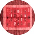 thumbnail image 1 of Ahgly Company Indoor Round Abstract Red Contemporary Area Rugs, 4' Round, 1 of 4