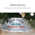 thumbnail image 4 of Hallops Distressed White Oversize Galvanized Christmas Tree Collar, 4 of 8