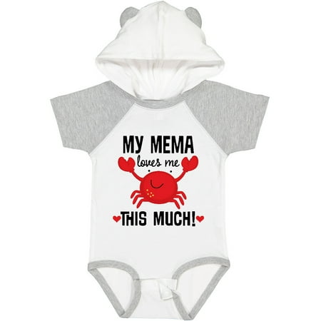 

Inktastic My Mema Loves Me Grandson Gift Baby Boy or Baby Girl Bodysuit