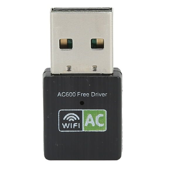 Adaptador Wifi Receptor USB Ethernet 600Mbps 2.4Ghz5Ghz Tarjeta de red inalámbrica de banda dual Negro