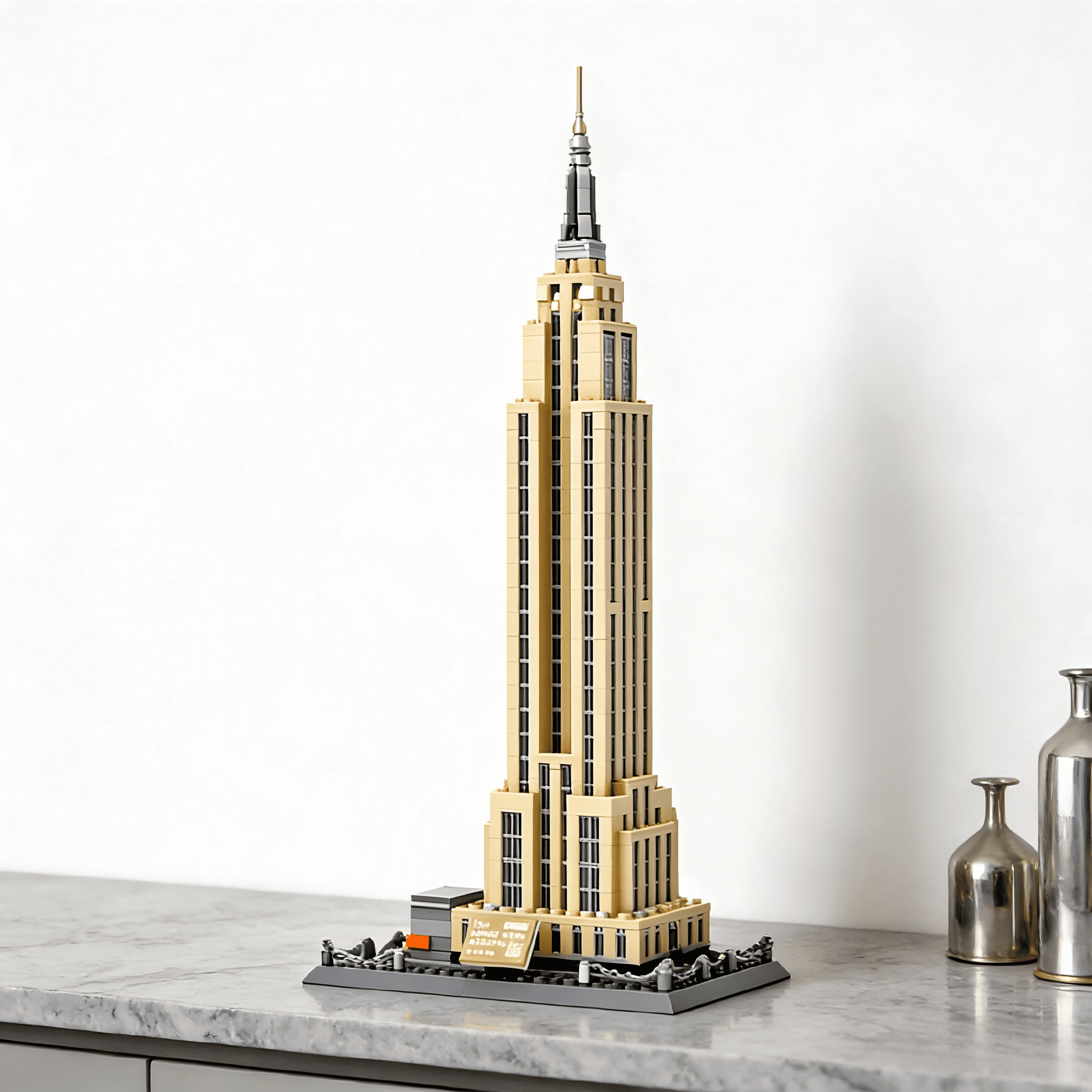 Empire State Architecture Building Blocks Sets, Skyline Architecture Model Kits, Home Office Table Centerpiece