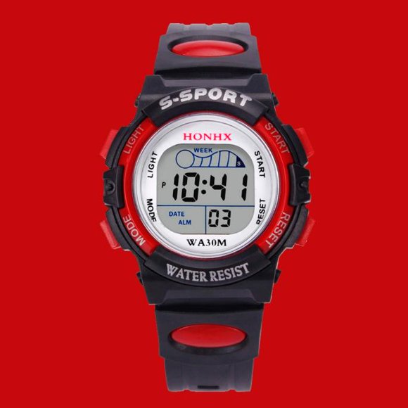 Cameland Children Boys Digital LED Sports Watch Kids Alarm Date Watch Gift RD