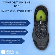Shoes for Crews Gia ECO Nano Composite (NCT), Womens Slip Resistant Work Shoes, Water Resistant, Black