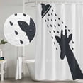 thumbnail image 5 of Giraffe Showering Shower Curtain, Waterproof Shower Curtains for Bathroom, Modern Abstract Art Funny Animals Washable Fabric Bathtub Curtain Set Bath Decor with 12 Hooks Long 72"x84", 5 of 8