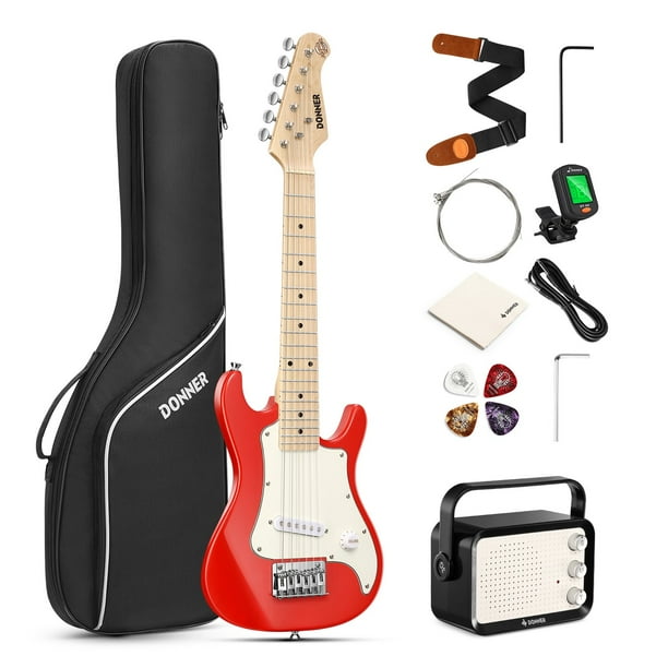 Donner Electric Guitar 30 Inch for Kid Beginner ST Style Mini Size