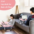 thumbnail image 5 of VINAUO Foldable Lap Desk ,23.6" Tv Tray ,Laptop Bed Table with iPad Slots,Cup Holder and Drawer,Lap Table for Couch, Pink, 5 of 11
