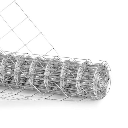 5 ft. x 50 ft. 12.5-Gauge Welded Wire Fence with 4 in. x 4 in. Mesh, Galvanized Welded Fence Wire Roll