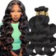 thumbnail image 1 of Paquetes de cabello humano ondulado, cabello humano brasileño, paquetes ondulados, 12 A, 100 % sin procesar, virgen, ondulado, tejido rápido, cabello humano crudo, ondulado, 3 paquetes, 20, 22, 24 pul, 1 of 1