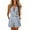 #0120-Sky Blue, variant on Womens Striped Sleeveless Romper Shorts V Neck Lapel Wrap Jumpsuit with Pockets Adjustable Belted High Waist Casual Short Jumpsuits Playsuit