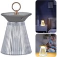 thumbnail image 5 of Lámpara de mesa LED portátil, recargable e inalámbrica, funciona con batería de 2000 mAh, lámpara de noche con atenuación táctil de 3 modos, linterna de patio para acampar., 5 of 5