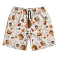 thumbnail image 3 of Uemuo Squirrel Pattern Men's Swim Trunks Hawaiian Beach Bathing Suit Swimsuits Beach Quick-Dry Shorts with Pockets-, 3 of 9