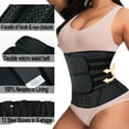 thumbnail image 3 of QRIC Neoprene Sauna Waist Trainer Corset Sweat Belt for Women Compression Cincher Band Workout Fitness Back Support, 3 of 6
