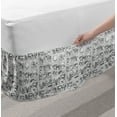 thumbnail image 2 of Doodle Bed Skirt, Bookshelf with Stack of Books and Kitty Sleeping Old Camera Urban, Elastic Bedskirt Dust Ruffle Wrap Around for Bedding Decor, 4 Sizes, Charcoal Grey Pale Grey, by Ambesonne, 2 of 2
