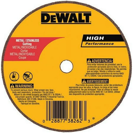 UPC: 0028877382487 | DeWALT DW8704 3×1/16×1/4 inch Type 1 High Performance Metal & Cutting Wheel