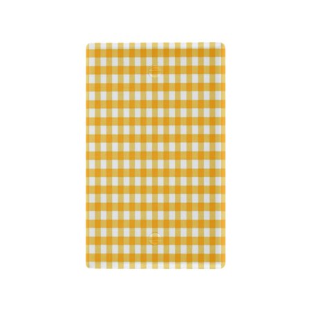 IAUYY Retardant PC Material Duplex Outlets Switch Plate Covers Easy DIY Installation with Screws Light Switch Cover Plate Yellow Checkered Pattern