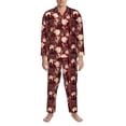 thumbnail image 3 of Hirioo African Women A for Men's Pajama Sets 2 Piece Pjs Men's Long-Sleeved Pajama Set Button Down Sleepwear,S-XXL-Small, 3 of 7