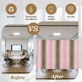thumbnail image 5 of Pink Wood Grain Window Privacy Film, Brown Vintage Mottled Country Stripes Static Cling UV Sun Blocking Heat Control Window Tint Day and Night,Non-Adhesive One Way Windows Privacy Cover 17.7''x78.7'', 5 of 7