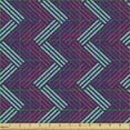 thumbnail image 2 of Ambesonne Abstract Fabric by the Yard Upholstery, Zigzag Geometrical Motifs, 3 Yards, Purple Pale Blue, 2 of 5