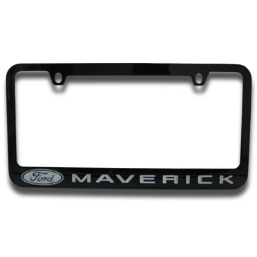 Ford Maverick Engraved Solid Metal Black License Plate Frame Official Licensed