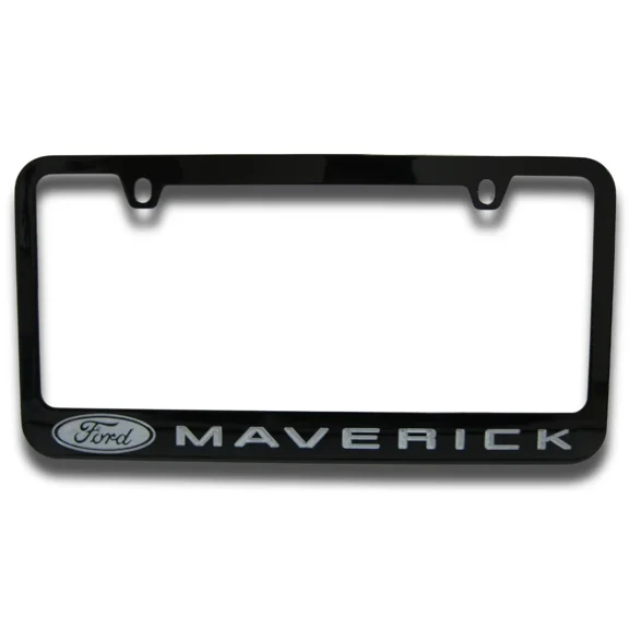 Ford Maverick Engraved Solid Metal Black License Plate Frame Official Licensed