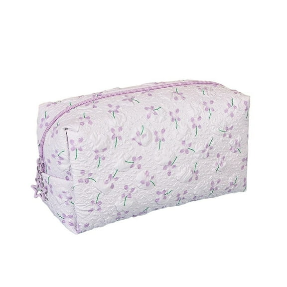 Flower Pattern Women Makeup Bag Toiletries Cosmetic Organizer Zipper Bag Travel Wash Pouch Cosmetic Bag Female Make Up Bags