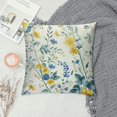 thumbnail image 2 of Flowers Throw Pillow Covers Spring Floral Pattern Yellow Blue Square Pillowcases for Home Decor Sofa Car Bedroom Pillow case, 2 of 5