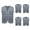 Gray, variant on TOPTIE 5 Packs Supermarket Work Vest Volunteer Activity Event Waistcoat with Pockets-Black-3XL