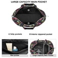 thumbnail image 5 of Vintage Daisy Print Weekender Bag Boho Flower Travel Tote, , Large Capacity, Adjustable Shoulder Strap, 5 of 5