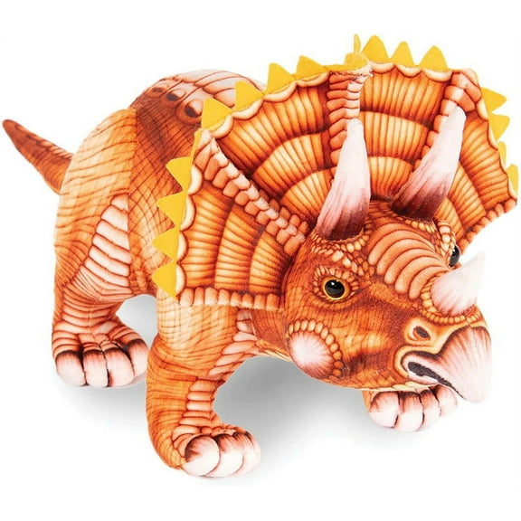 Real Planet Triceratops Brown 24.5 inch Realistic Soft Plush
