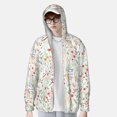 thumbnail image 2 of Gaeub Wildflower Watercolor 4 Men's and Women's UPF 50+ Long-Sleeved Sun Protection Clothing, Fishing Shirt Long Sleeve Zip-Small, 2 of 7