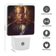 thumbnail image 2 of Black Adam / Adam Negro Luz nocturna LED con sensor de anochecer a amanecer para dormitorio, baño, pasillo, escaleras - Lámpara LED nocturna de enchufe, 0.5W - 1 pieza, 2 of 6