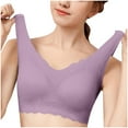 thumbnail image 2 of Women's Comfortable Breathable Everyday Bra Soft Support Seamless Thin Sports T-Shirt Underwear, 2 of 2