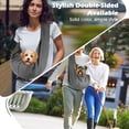 thumbnail image 4 of Pawaboo Small Dog Sling Carrier, Reversible Hands Free Dog Sling Carriers for Small Dogs and Cats, Puppy Slings Carrier with Adjustable Strap Buckle & Safety Harness, Puppy Essentials, Dark Gray, 4 of 7