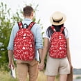 thumbnail image 4 of Vsdgher Christmas Hohoho Print Canvas Backpack Travel Rucksack Unisex Knapsack 15.7/17.7Inch Laptop Backpack for Work,College-Small, 4 of 5
