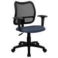 thumbnail image 1 of Mid-Back Navy Blue Mesh Swivel Task Office Chair with Adjustable Arms, 1 of 6