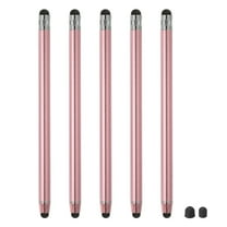 5pcs Stylus Pens for Touch Screens with 2 Extra Tips Capacitive Stylus Universal Tablet Pen, Pink