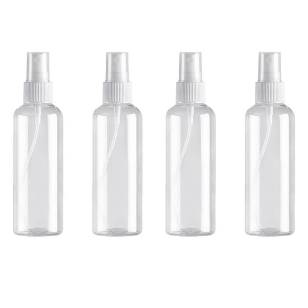 Botella portátil con pulverizador, pulverizador, 100 ml, botella vacía reutilizable para líquidos, 4 unidades, productos de limpieza