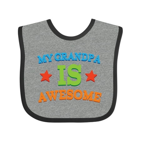 

Inktastic Grandpa is Awesome Gift Baby Boy or Baby Girl Bib