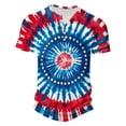 thumbnail image 5 of DODADAWANJ 4th of July Mens Tshirt Funny Tie Dye Graphic T Shirts Big and Tall Henley Neck Shirts Independence Day Short Sleeve Tops L, 5 of 6