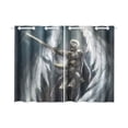 thumbnail image 1 of YUSDECOR Rideaux de Fenêtre Ailes Blanches Chevalier Ange Rideaux de Cuisine Chambre 26x39 Pouces, 2 Pcs, 1 of 3