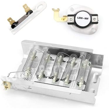 279838 & 3977767 & 3392519 Dryer Heating Element Kit Thermostat Thermal Fuse for Whirlpool Kenmore Dryer, Replaces 3403585, 8565582, PS3343130 AP3094254