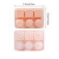 thumbnail image 3 of Molde de cubitos de hielo de silicona con tapa, forma 3D irregular, 6 cavidades grandes para bar en casa, café, bebidas frías, material de grado alimenticio, multicolor., 3 of 6