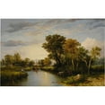 thumbnail image 2 of Thomas Miles Richardson 24x17 Gold Ornate Framed and Double Matted Museum Art Print Titled - The Thames Valley (1823), 2 of 4