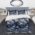 thumbnail image 2 of Designart "Victorian Cobalt Garden Chinoiserie" Blue Floral Bedding Covert Set - Cottage Bed Set With 2 Shams, 2 of 5