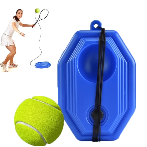Tennis Practice Rebounder Trainer, Portable Tennis Buddy with Weighted Base, Solo Training Ball on Rope for Home Backyard Practice