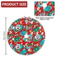 thumbnail image 2 of 30 Inch Christmas Tree Skirt – Velvet Plush Tree Mat, Soft Thickened Polyester with Red Ties, Single-Sided Printing, Available in 30in/36in/48in, Perfect for Holiday Xmas Tree Decoration, 2 of 7