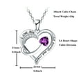thumbnail image 6 of Women Jewelry 18k White Gold Plated Engraved Words Love Heart Pendant Necklace, 6 of 7
