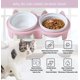 thumbnail image 1 of Cuenco para mascotas Macaroon, cuenco doble de cerámica, cuenco para agua, protección Cervical, boca alta inclinada, cuenco para comida para gatos, cuenco para beber, 1 of 3